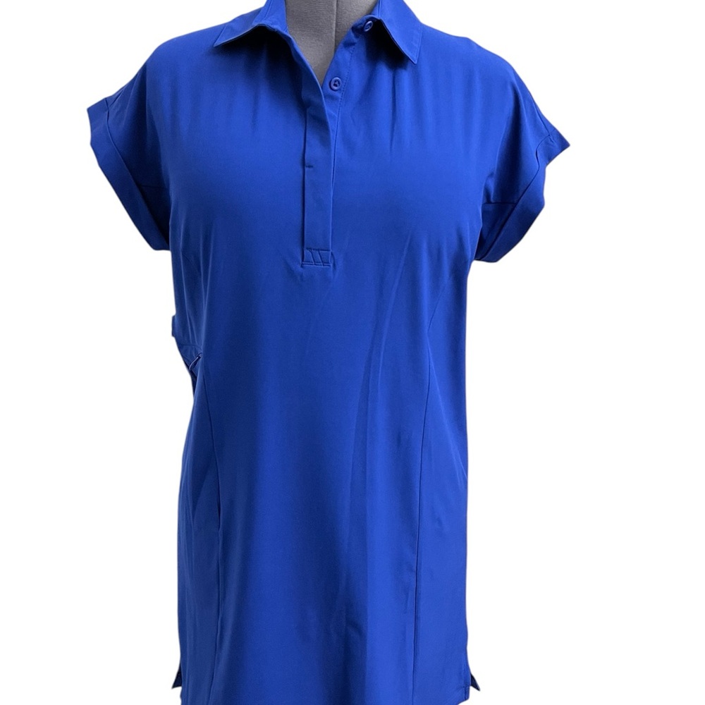 HI-TEC Ladies Comfort Royal Blue Dress Size SMALL Collar Zipper